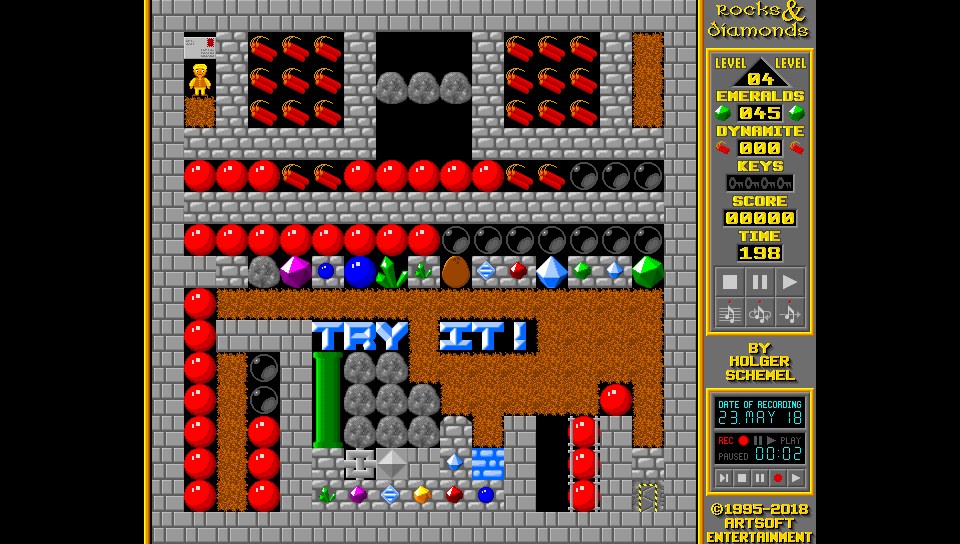 Recent Nintendo Switch Homebrew Releases Rocks and Diamonds and Mirror