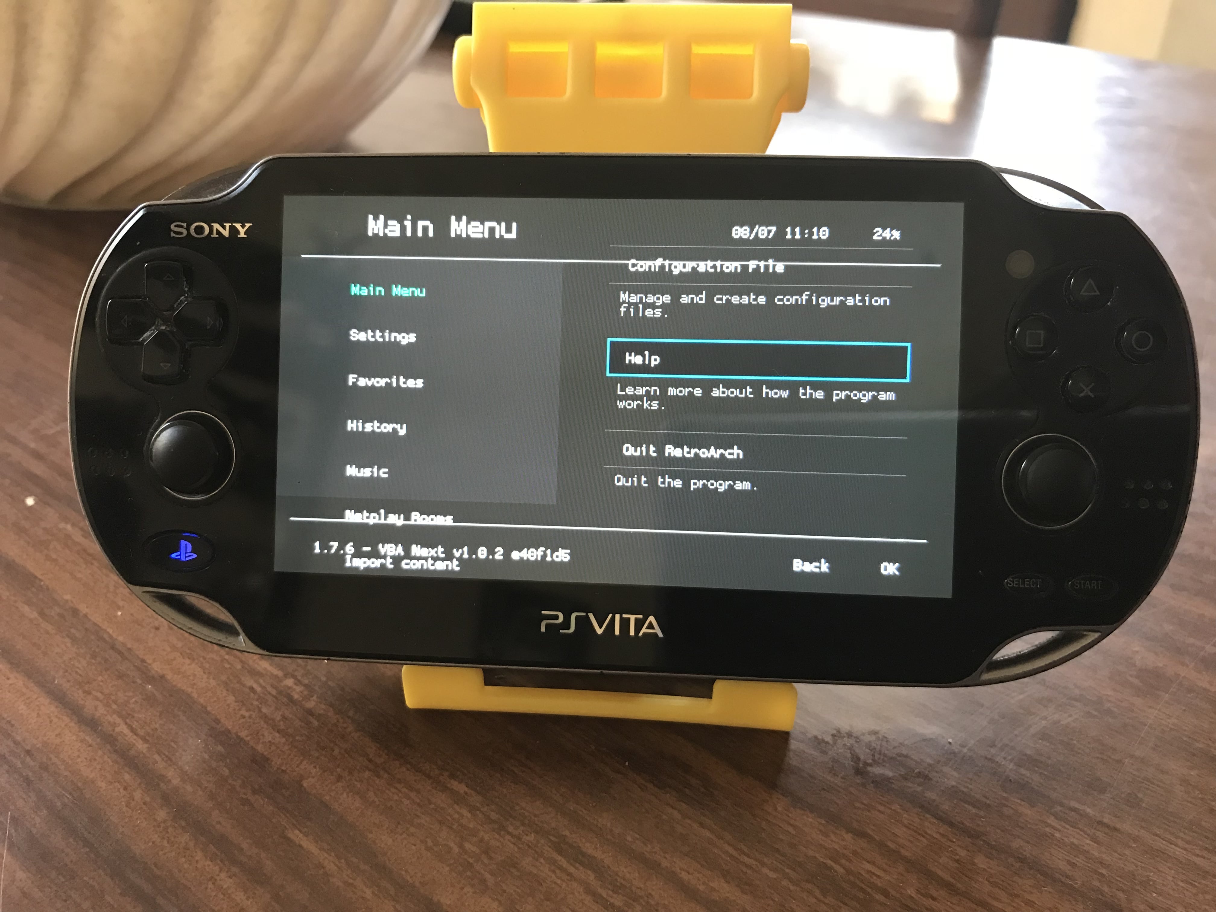 ps vita retroarch save settings